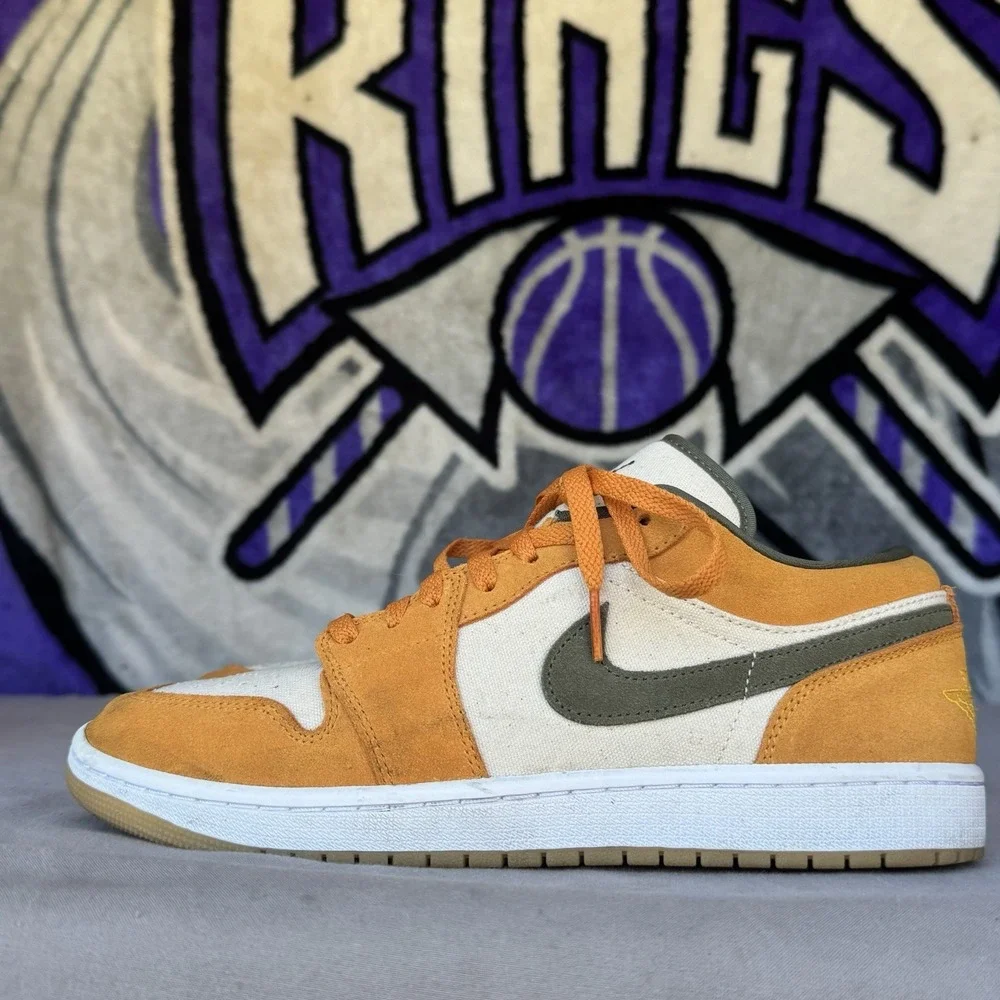 Size 10 - Air Jordan 1 SE Low‎ Light Curry Dh6931-102